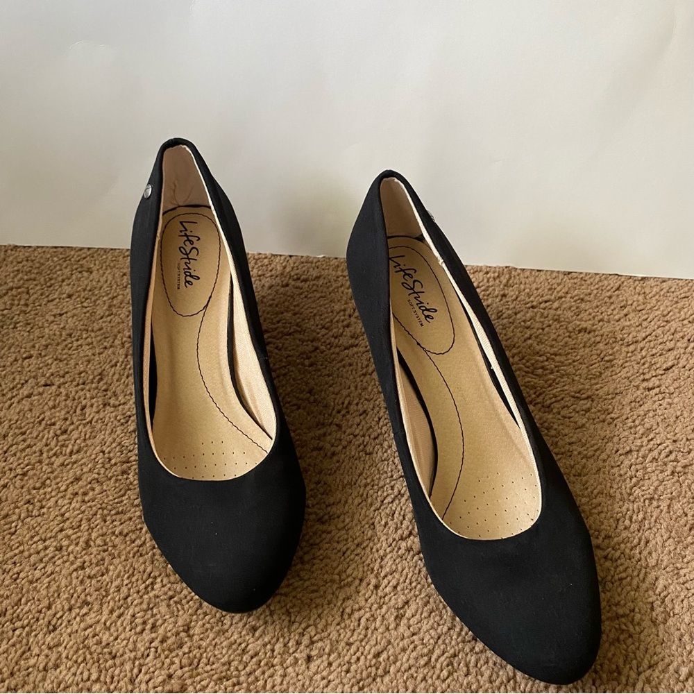 Life Stride Black Heels Timeless Elegance